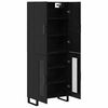 vidaXL Highboard 2 pcs Black Oak 69.5 x 34 x 180 cm