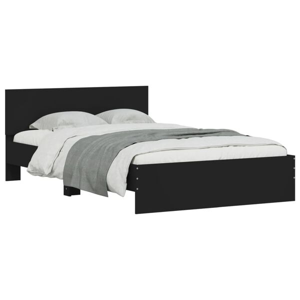 vidaXL Bed Frame without Mattress Black 135x190 cm Double