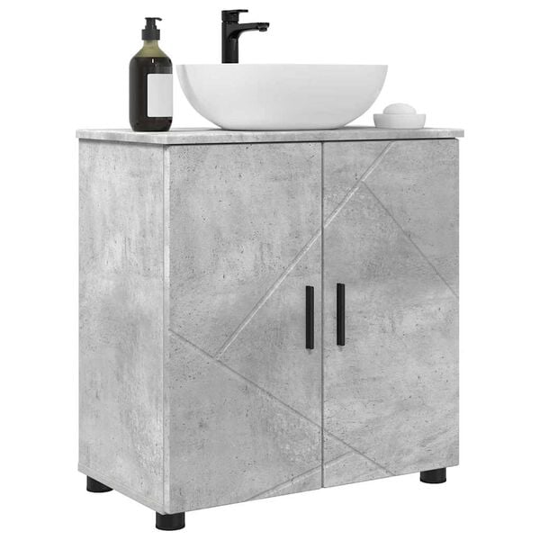 vidaXL Bathroom Cabinet with Storage Concrete Grey 61 x 35 x 64 cm