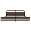 vidaXL Metal Bed Frame without Mattress Brown Oak 180x200 cm