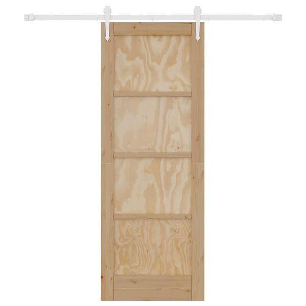 vidaXL Sliding Door ORKDAL Brown 73.5 x 198.5 cm Solid Pine Wood