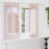 vidaXL Voile Curtains with Loops 2 pcs Light Pink 140x140 cm
