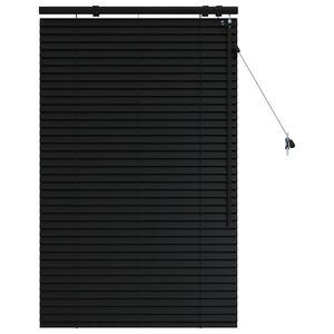 vidaXL Venetian Blind Black 90 x 130 cm 35 mm Solid Paulownia Wood