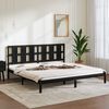 vidaXL Bed Frame without Mattress Black 200x200 cm Solid Wood Pine