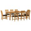 vidaXL Dining Set 9 pcs Black Solid Oak Wood