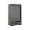 vidaXL Wardrobe Grey 87x49x159 cm Fabric