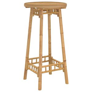 vidaXL Outdoor Bar Table Round &Oslash;55x100 cm Bamboo