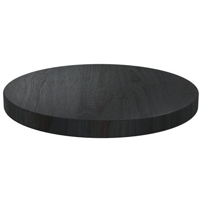 vidaXL Table Top Black Ø30x2.5 cm Solid Wood Pine