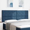 vidaXL Headboard with LED Strip Lights Adjustable Blue 200 cm Fabric