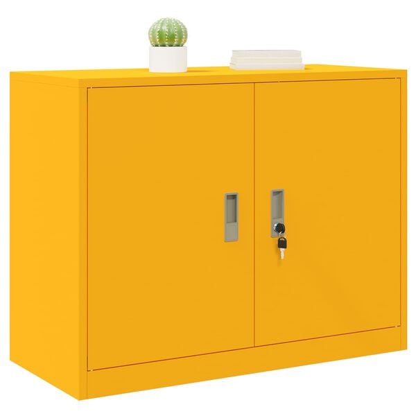vidaXL Storage Cabinet with Storage Mustard Yellow 90 x 40 x 70 cm