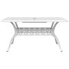 vidaXL Garden Table White 150x90x72 cm Cast Aluminium