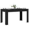 vidaXL Dining Table Black Oak 140 x 74.5 x 76 cm Poly Rattan