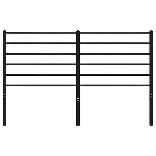 vidaXL Metal Headboard Black 150 cm