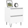 vidaXL Bedside Cabinet White 40x35x50 cm Engineered Wood