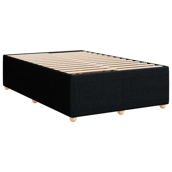 vidaXL Bed Frame without Mattress Black Double Fabric