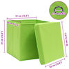 vidaXL Storage Boxes with Lids 10 pcs Green 32x32x32 cm Fabric