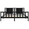 vidaXL Bed Frame without Mattress Black Super King Size Solid Wood Pine