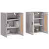 vidaXL Wall Mounted Cabinets 2 pcs Grey Sonoma Engineered Wood