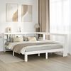vidaXL Bookcase Bed without Mattress White 140x200 cm Solid Wood Pine