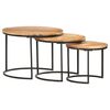 vidaXL Nesting Tables 3 pcs Solid Acacia Wood