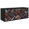 vidaXL Wall-mounted TV Cabinet OMMEN 102 x 33 x 40 cm Black Oak