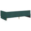 vidaXL Corner Bed Frame Dark Green 90 cm x 200 cm Velvet