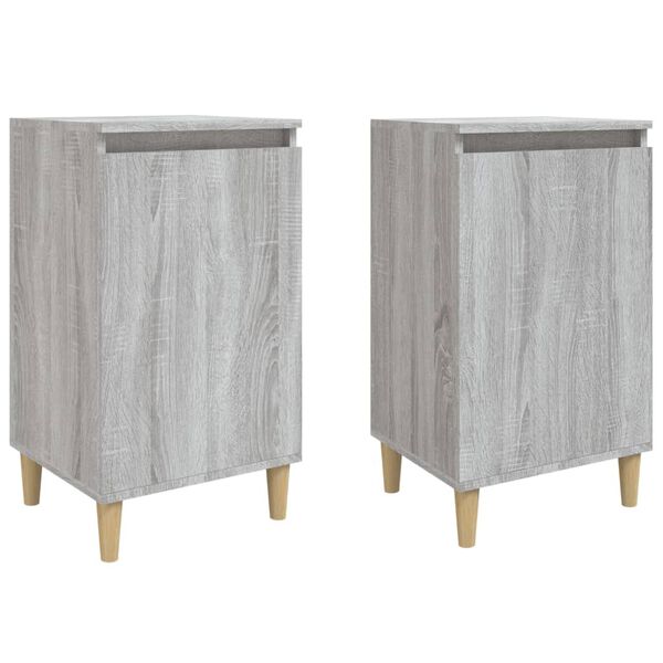 vidaXL Bedside Cabinets 2 pcs Grey Sonoma 40x35x70 cm Engineered Wood