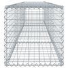 vidaXL Gabion Basket with Cover 400x50x50 cm Galvanised Iron