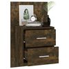vidaXL Wall-mounted Bedside Cabinet Smoked Oak