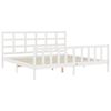 vidaXL Bed Frame without Mattress White 200x200 cm Solid Wood Pine