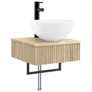 vidaXL Wall-Mounted Wash Basin Sonoma Oak 40 x 41 x 40.5 cm