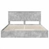 vidaXL Storage Bed Concrete Grey 200 x 200 cm Engineered Wood