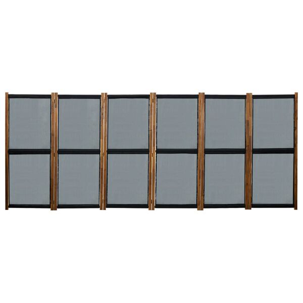 vidaXL 6-Panel Room Divider Black 420x170 cm
