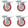 vidaXL Swivel Casters with Double Brakes 4 pcs 100 mm