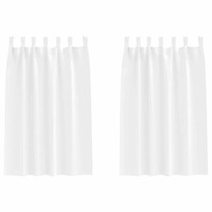 vidaXL Blackout Curtains with Rings 2 pcs Pure White 175 x 140 cm