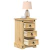 vidaXL Bedside Cabinet Corona 35x32.5x58 cm Solid Wood Pine