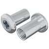 vidaXL Lock Nut 2 pcs Nickel M6 x 15 mm Steel