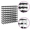 vidaXL Wine Rack for 72 Bottles Black Solid Pine Wood