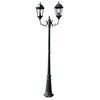 vidaXL Garden Light | Dark Green, Black | Aluminium, Glass | Large
