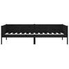 vidaXL Day Bed without Mattress Black Solid Wood Pine 90x190 cm Single