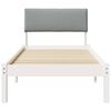 vidaXL Bed frame White and light grey 80 x 200 cm Solid pine wood