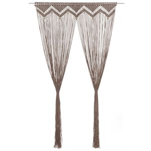 vidaXL Macrame Curtain Taupe 140x240 cm Cotton