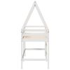 vidaXL Loft Bed with Ladder and Roof without Mattress White 90x190 cm Single