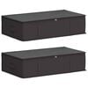 vidaXL Storage Box with Transparent Top Window 2 pcs Anthracite