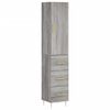 vidaXL Highboard Grey Sonoma 34,5x34x180 cm Engineered Wood