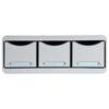 Exacompta Toolbox Maxi Desktop Drawer Set Office with 3 Drawers Light Grey