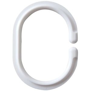 RIDDER Shower Curtain Rings White 49301