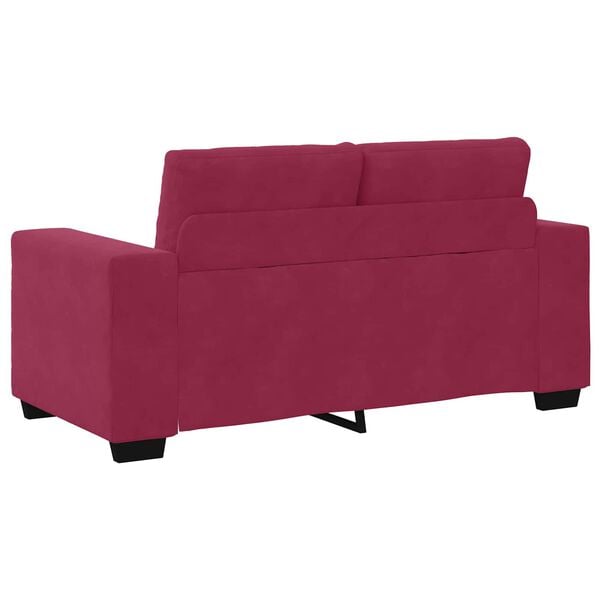 vidaXL Sofa Wine Red 160 x 80 x 82 cm Poly velvet