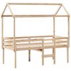 vidaXL High Sleeper Bed without Mattress 75x190 cm Small Single Solid Wood Pine