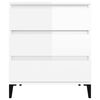 vidaXL Sideboard High Gloss White 60x35x70 cm Engineered Wood